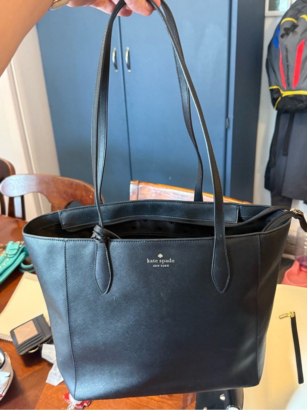 Kate Spade Black Leather Tote Bag & Wallet